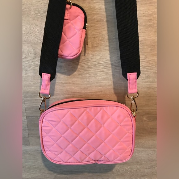 New ARDENE Crossbody Purse Pink Quilted - Picture 2 of 4